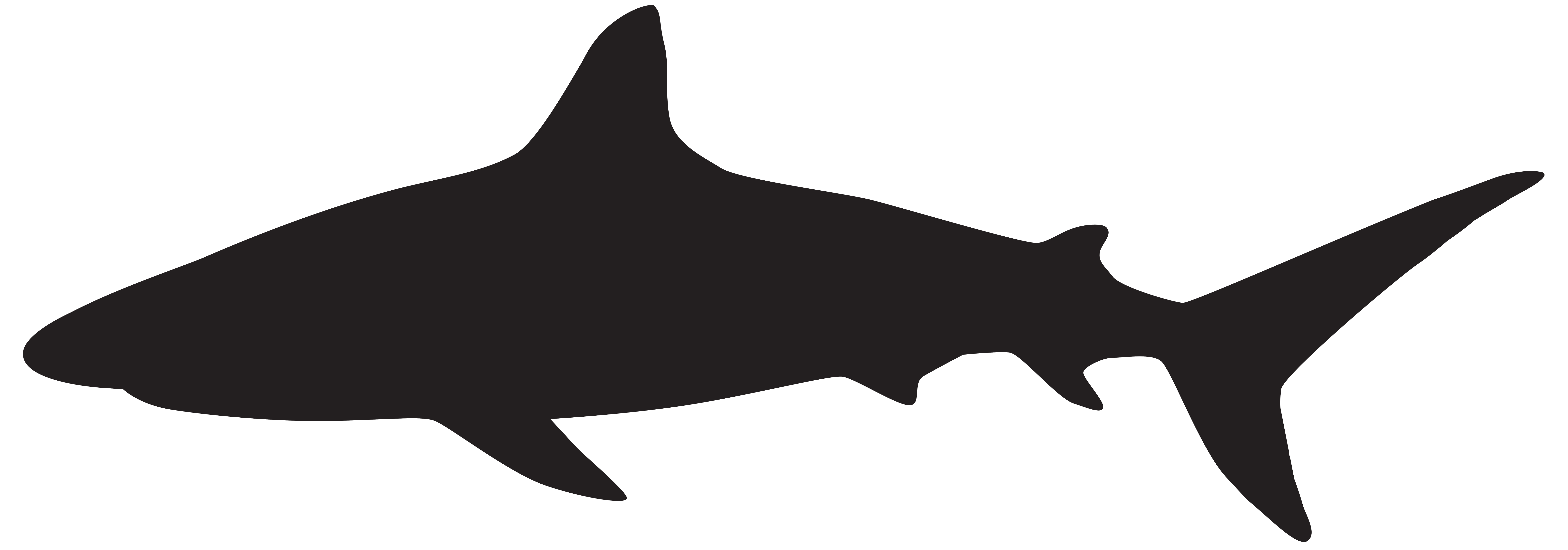 Shark silhouette png.