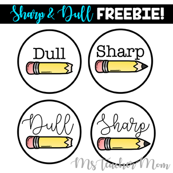 Sharp and Dull Pencils Labels