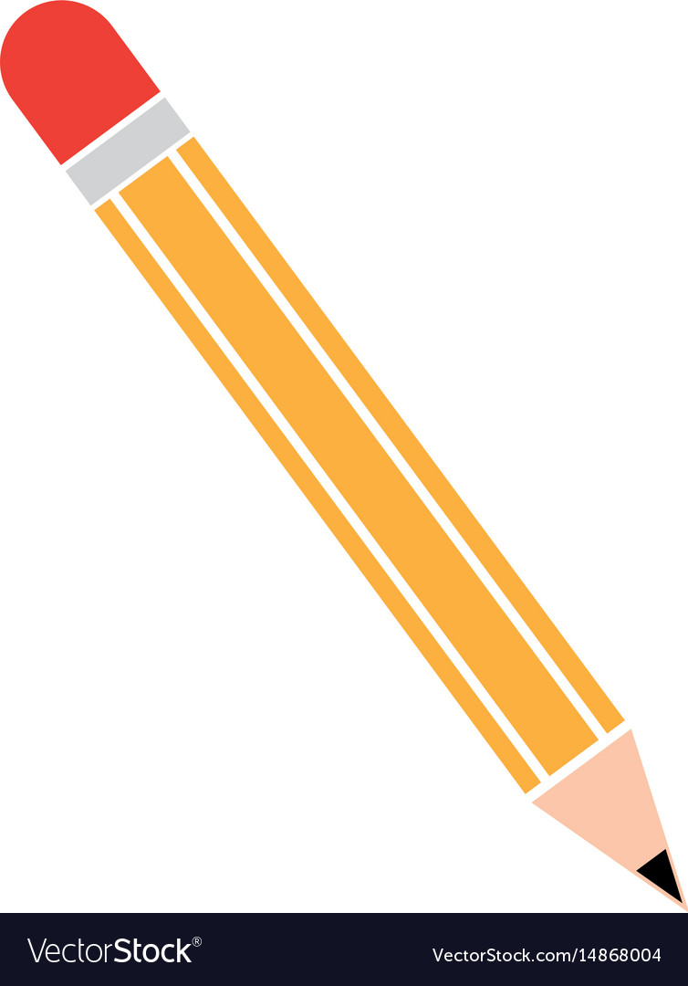 Cartoon pencil write utensil wooden