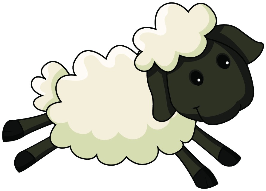 Animated sheep clipart.