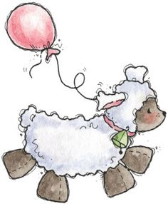 Baby shower sheep clipart