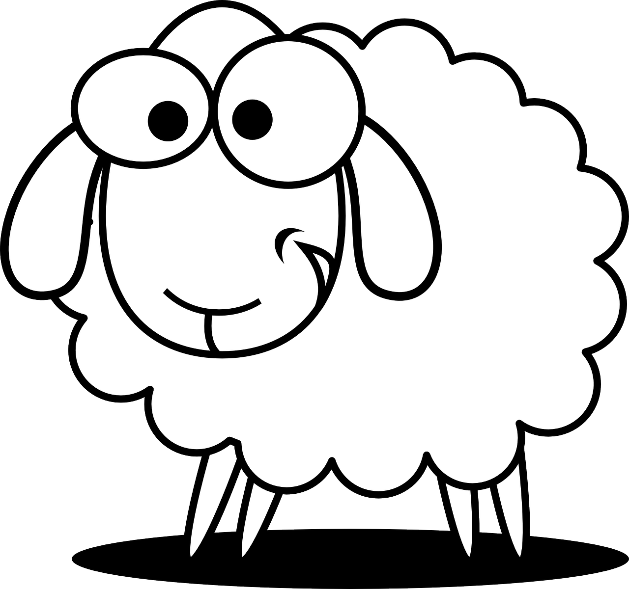 Clipart sheep easy.