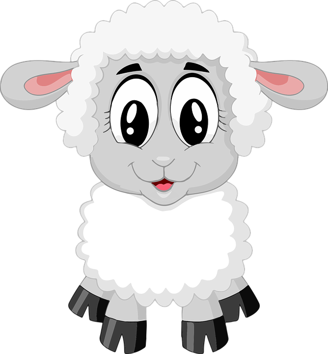 Clipart happy lamb.