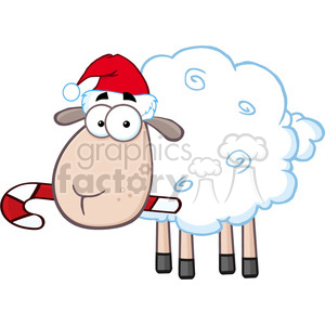 Christmas sheep cliparts.