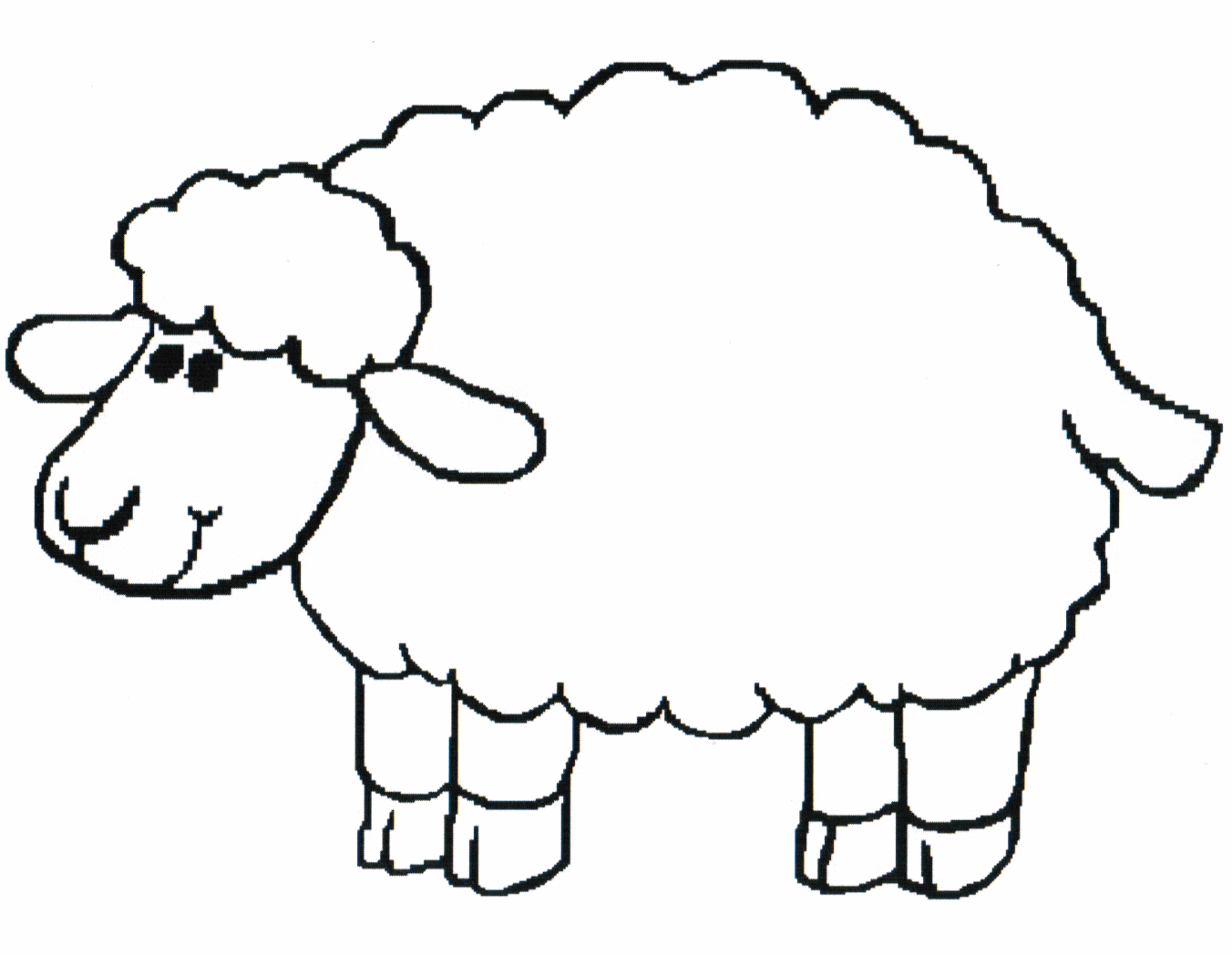 Free lamb outline.