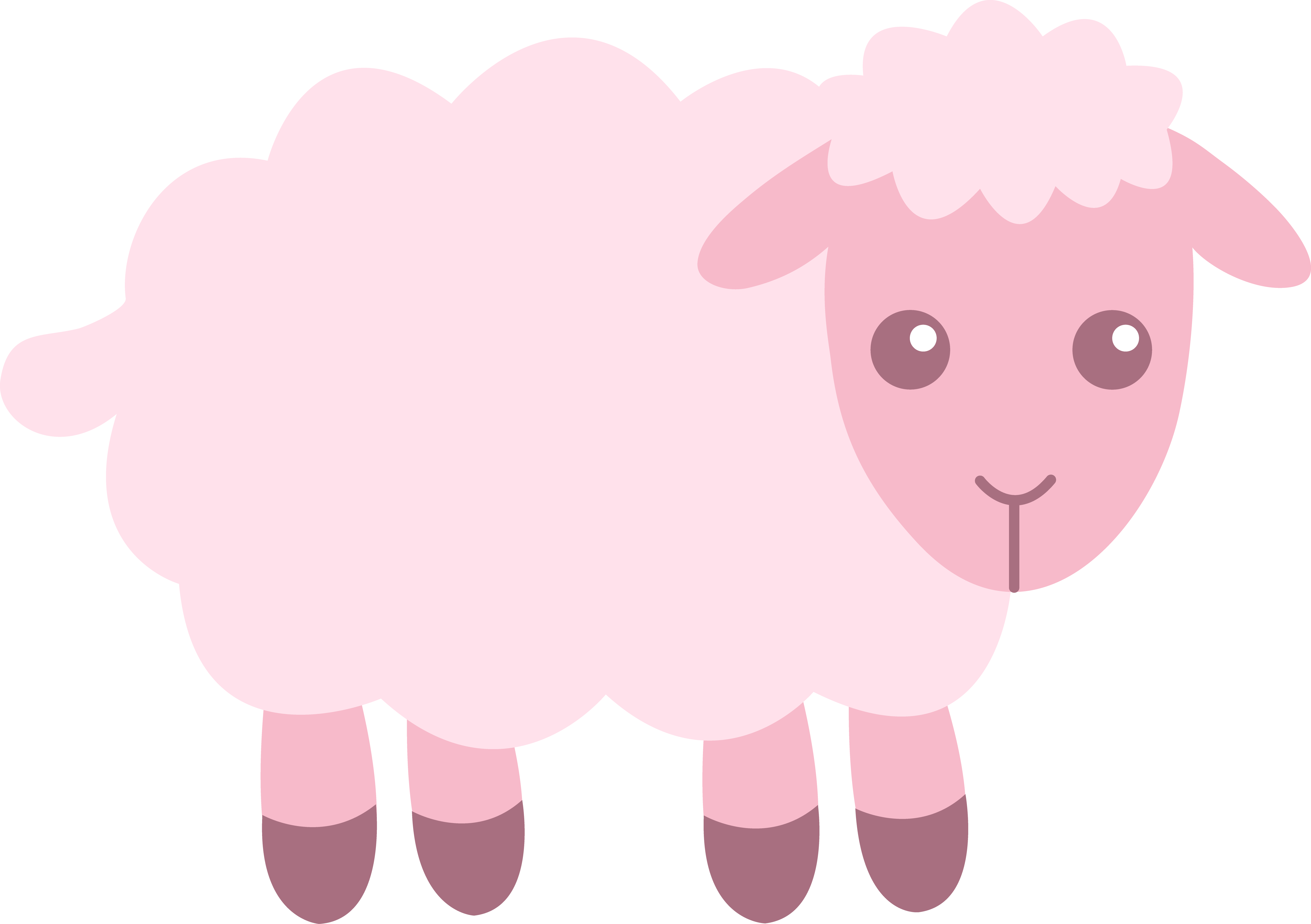 Cute pink sheep.