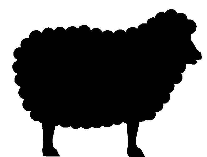 Lamb clipart black.