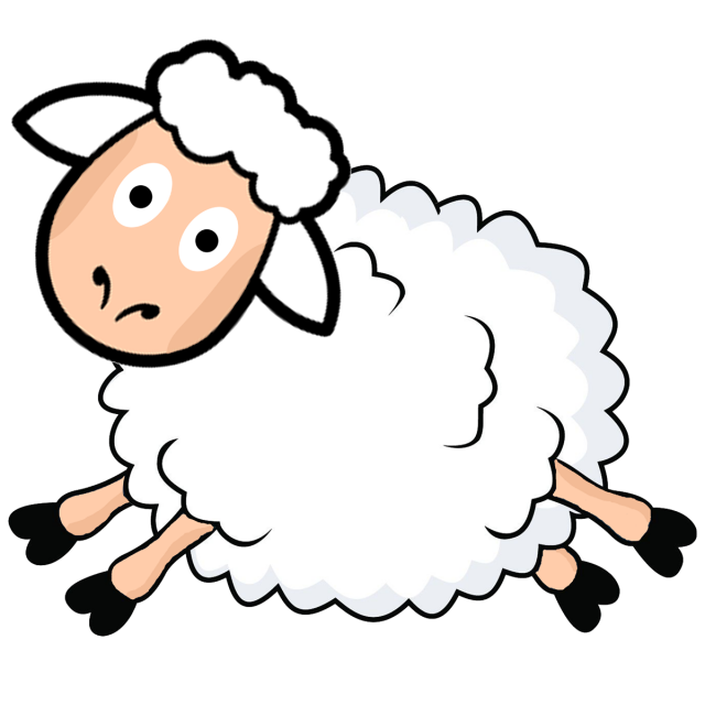 Cartoon sheep vector.
