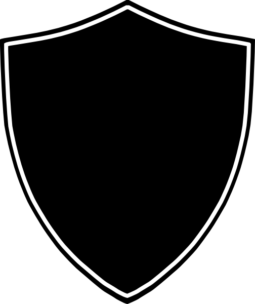 Download Shield Clip Art Black And White Transparent PNG