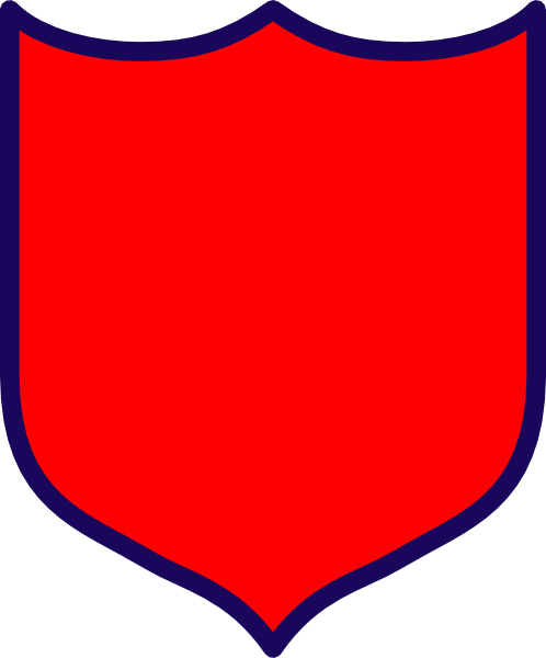 Red shield clip.