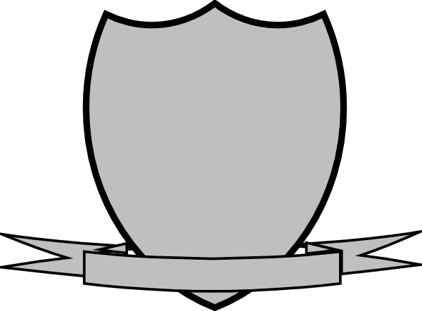 Shield ribbon clip.