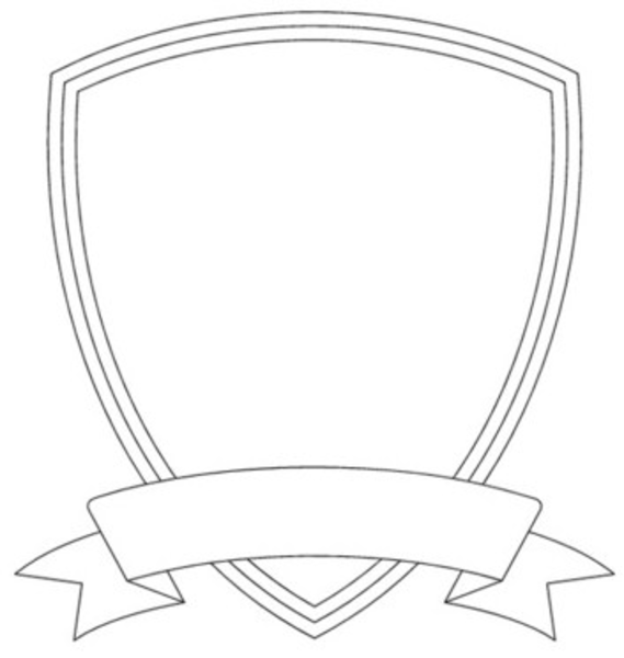 Badge outline shield.