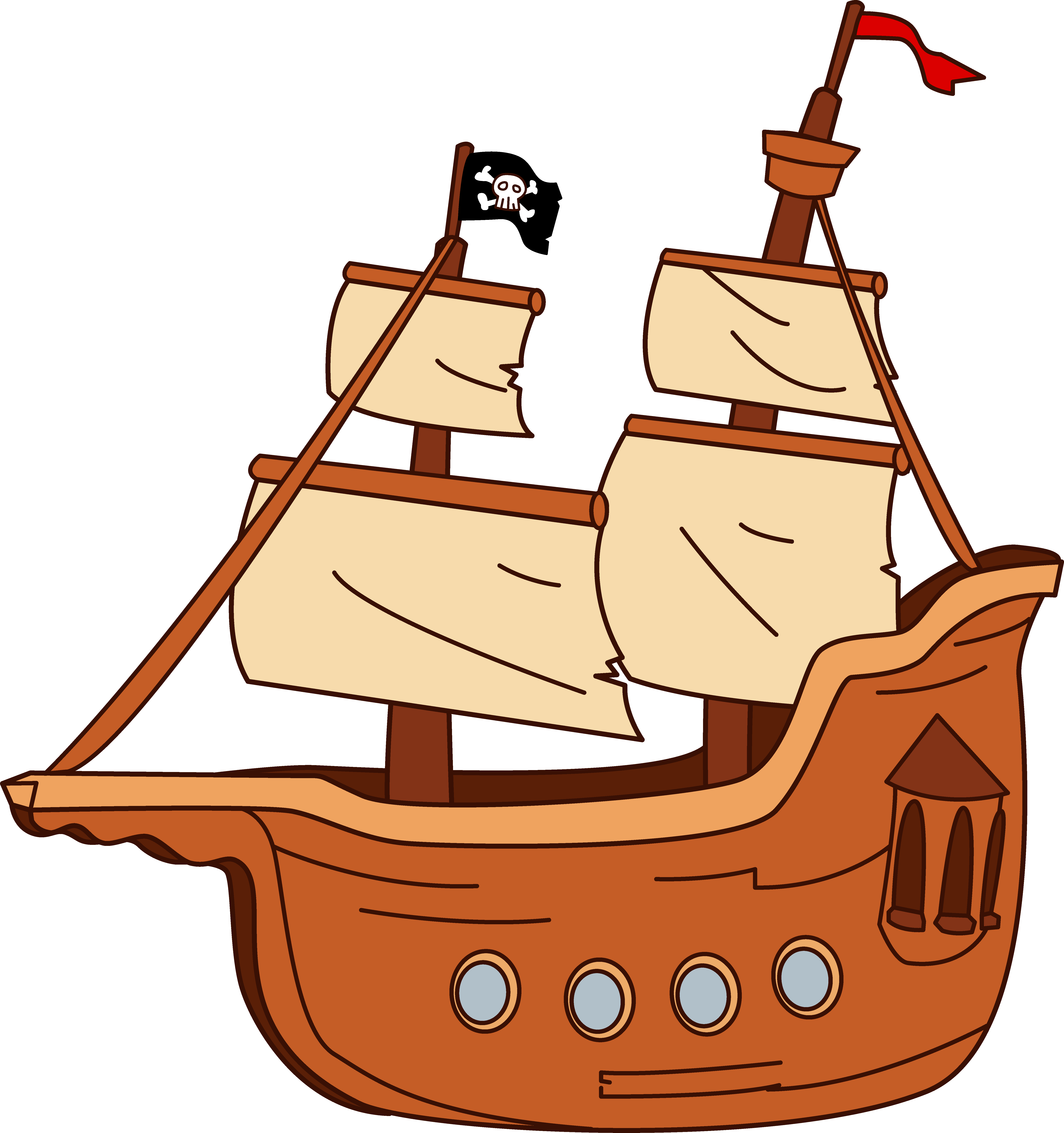 ship clipart cartoon