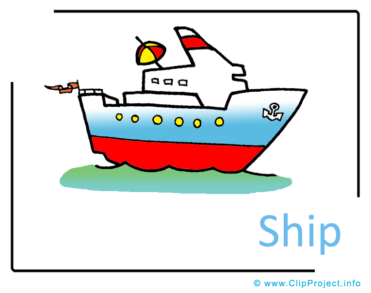 ship clipart colorful
