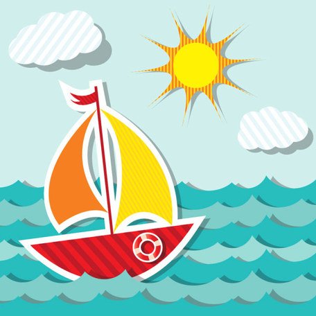 Free Free vector about cute cartoon ships Clipart and Vector