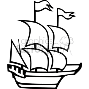 The Mayflower ship clipart