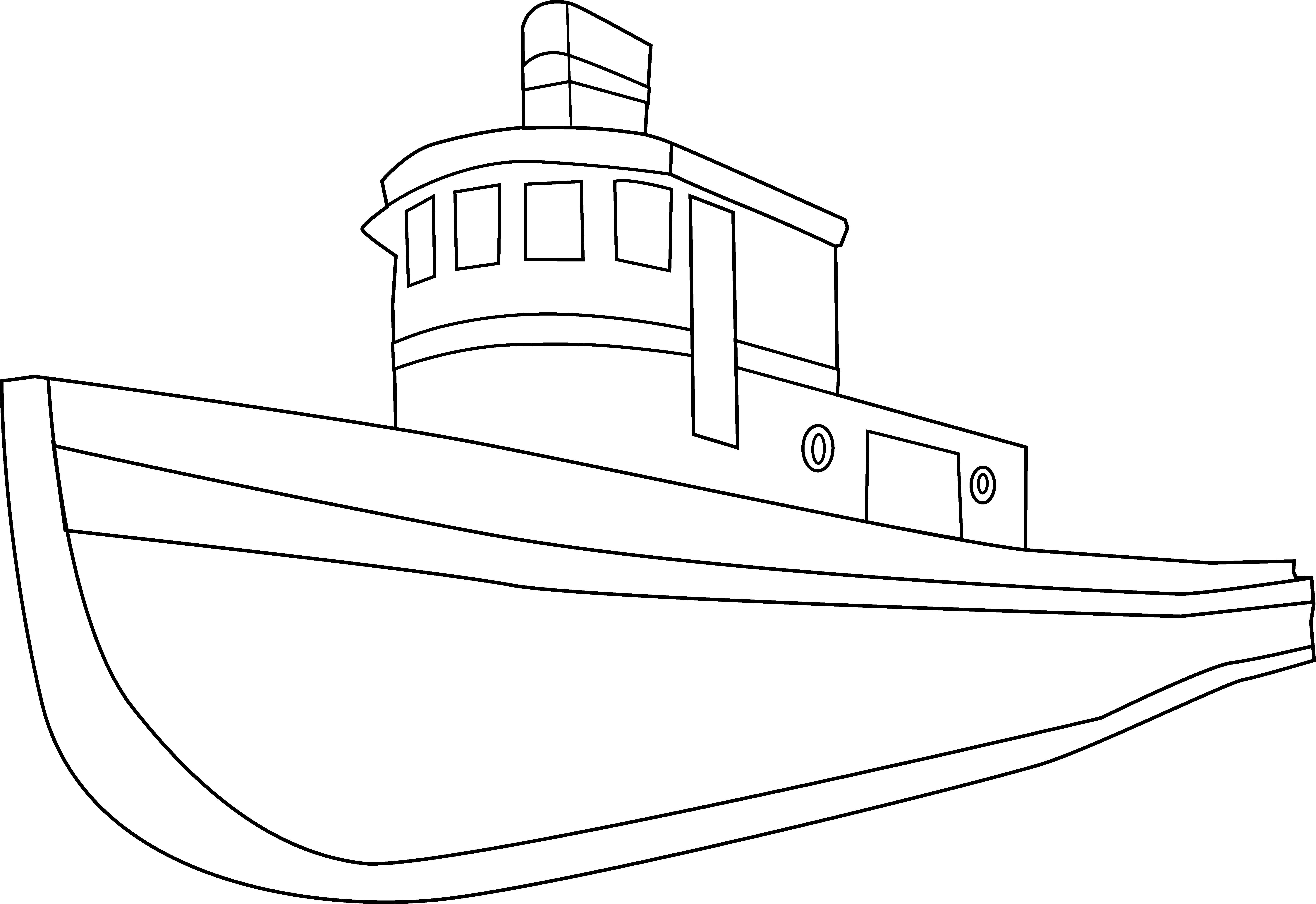 ship clipart line art