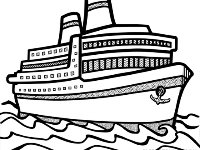 HD Cruise Ship Clipart Outline
