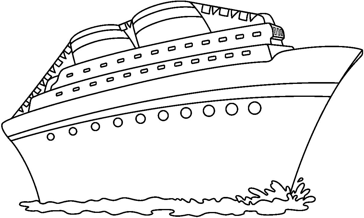Free Cruise Ship Clipart Black And White, Download Free Clip