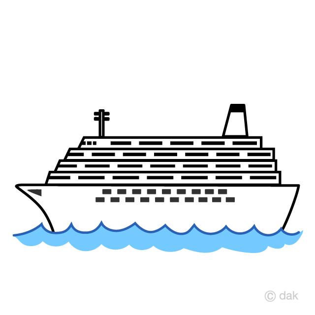 Free Simple Large Cruise Ship Clipart Image