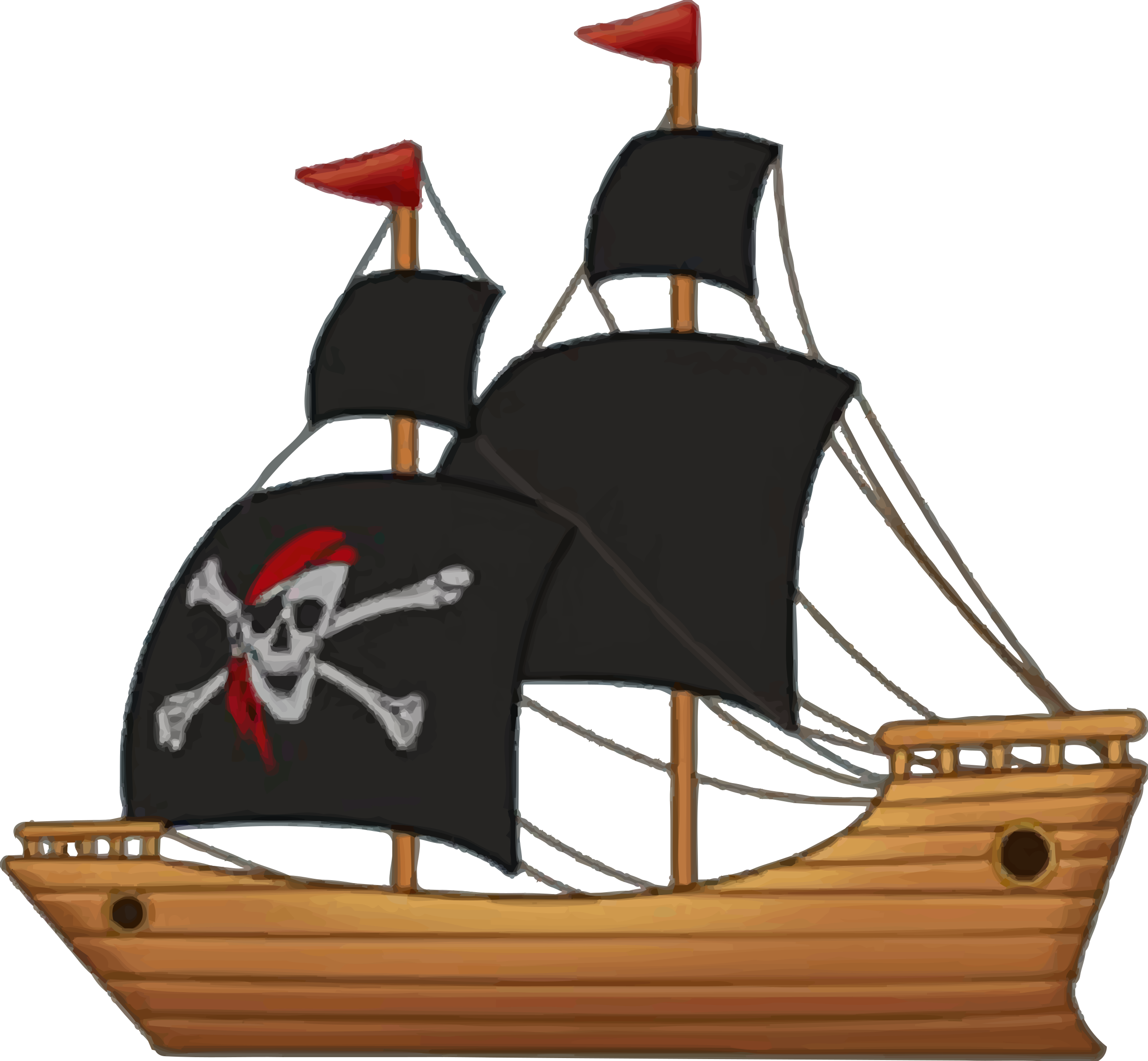 Pirate ship vector.