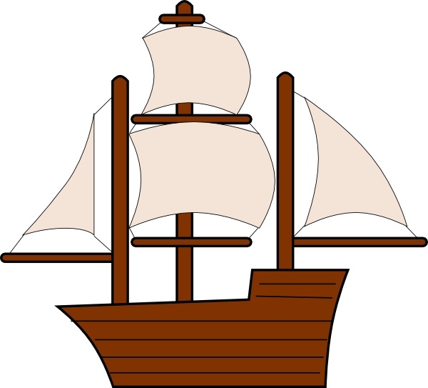 Unfurled Sailing Ship clip art Free vector in Open office