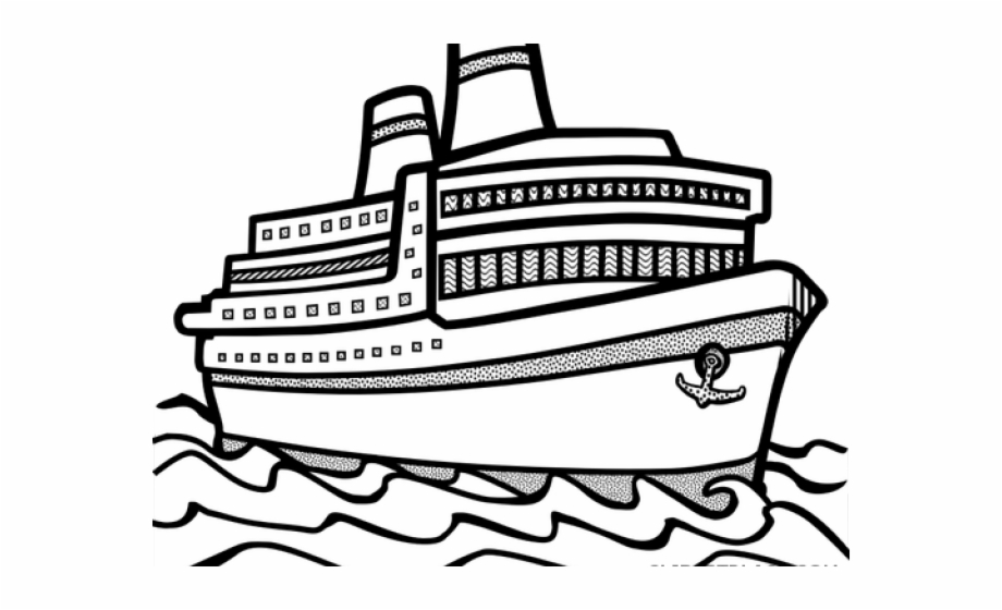 Cruise Ship Clipart Outline