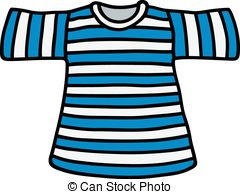 Striped t shirt Vector Clip Art Illustrations