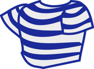 Striped shirt clip.