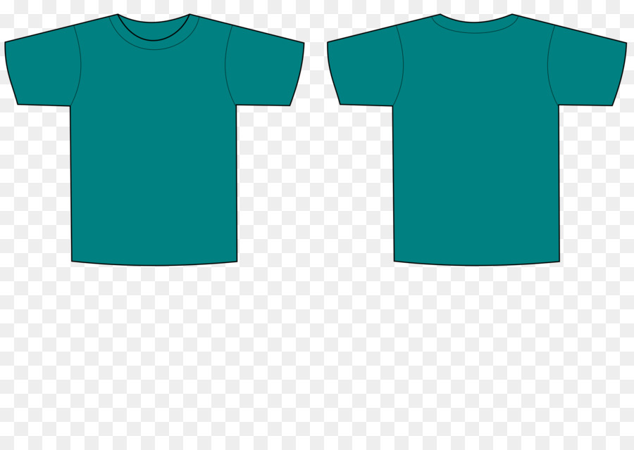 Turquoise t shirt template clipart T
