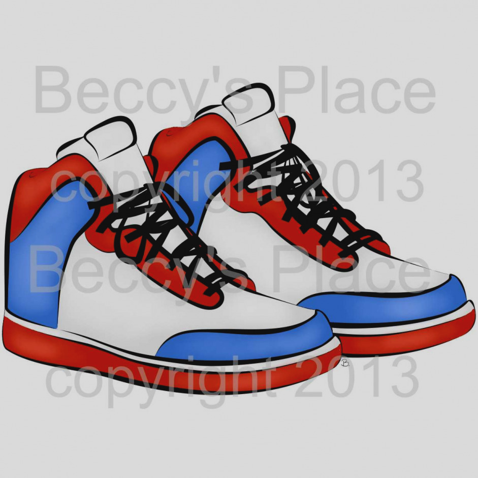 Basketball shoes clipart