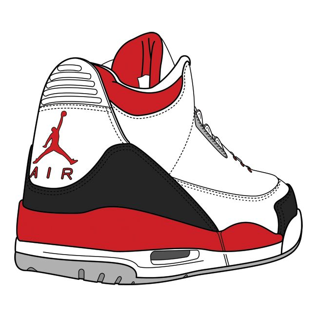 S Jordan Shoes Drawings Clipart
