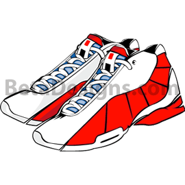 Basketball shoes clipart.