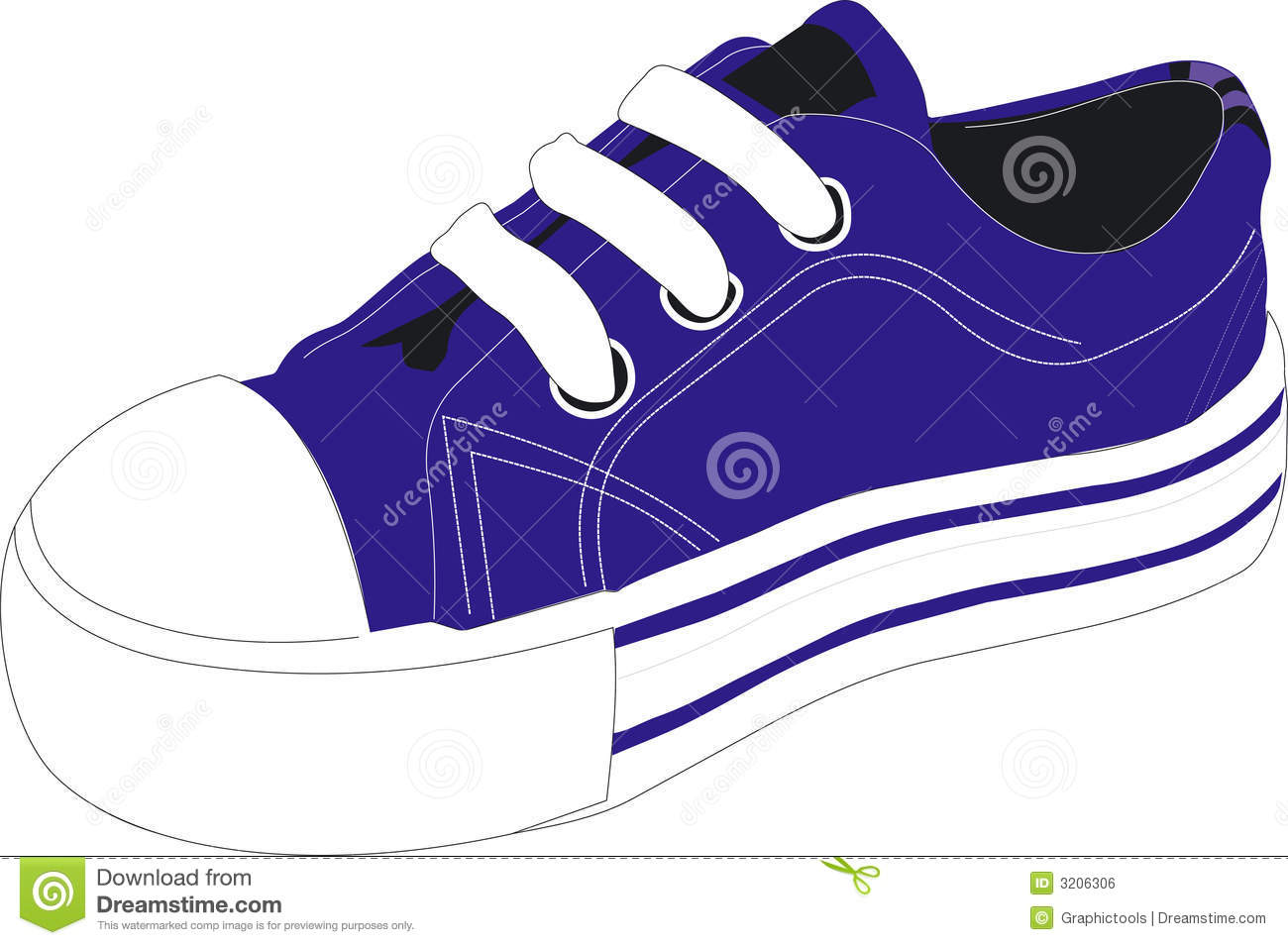 Blue shoes clipart