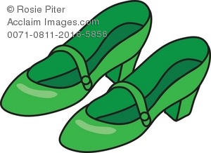 Royalty Free Clipart Illustration of Green Shoes
