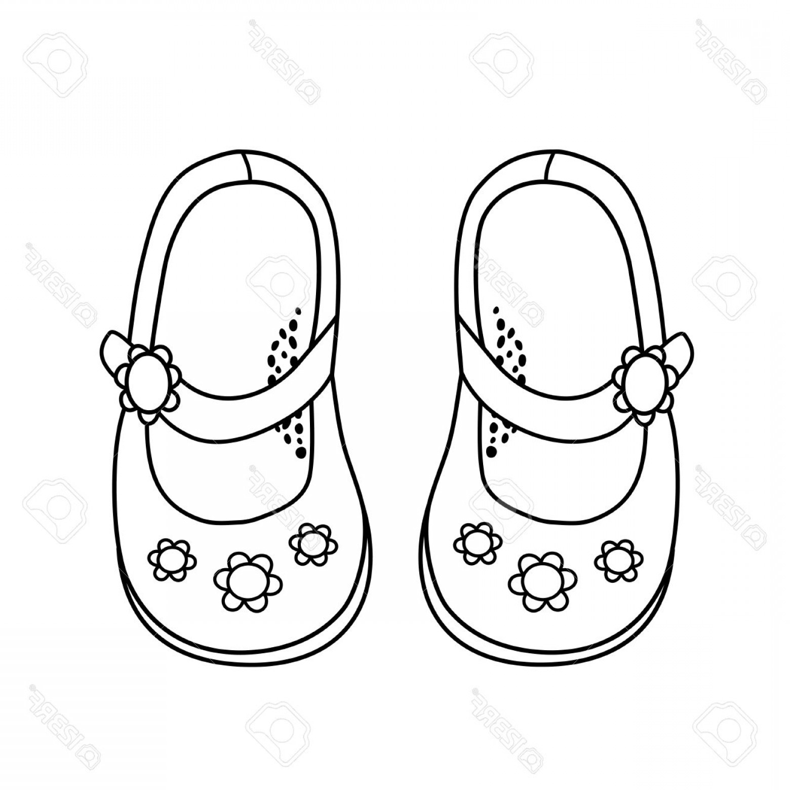 Outline of shoes clipart