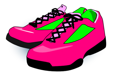 Pair of running shoes clipart footwearpedia image