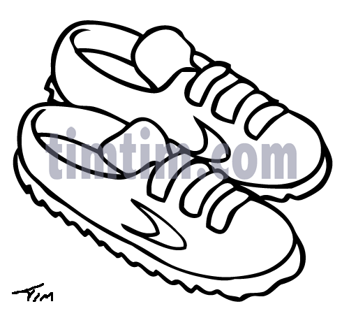 Trainers Cartoon Pair Of Shoes