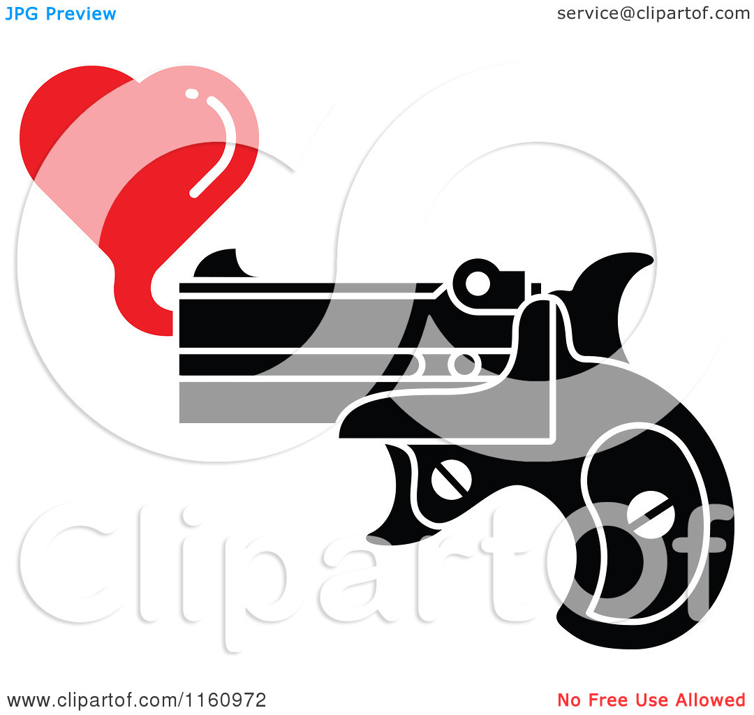 Cartoon of a Pistol Shooting a