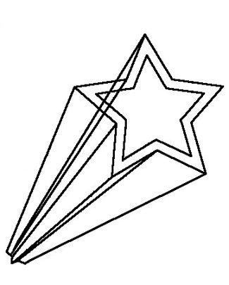Star outline images shooting star outline clipart