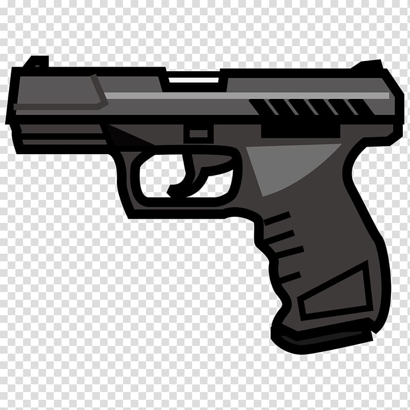 Pistol illustration, Emoji Firearm Pistol Weapon Handgun