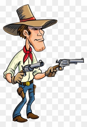 Cowboy shooting cliparts.