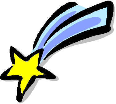 Blue Star Shooting Star Clipart