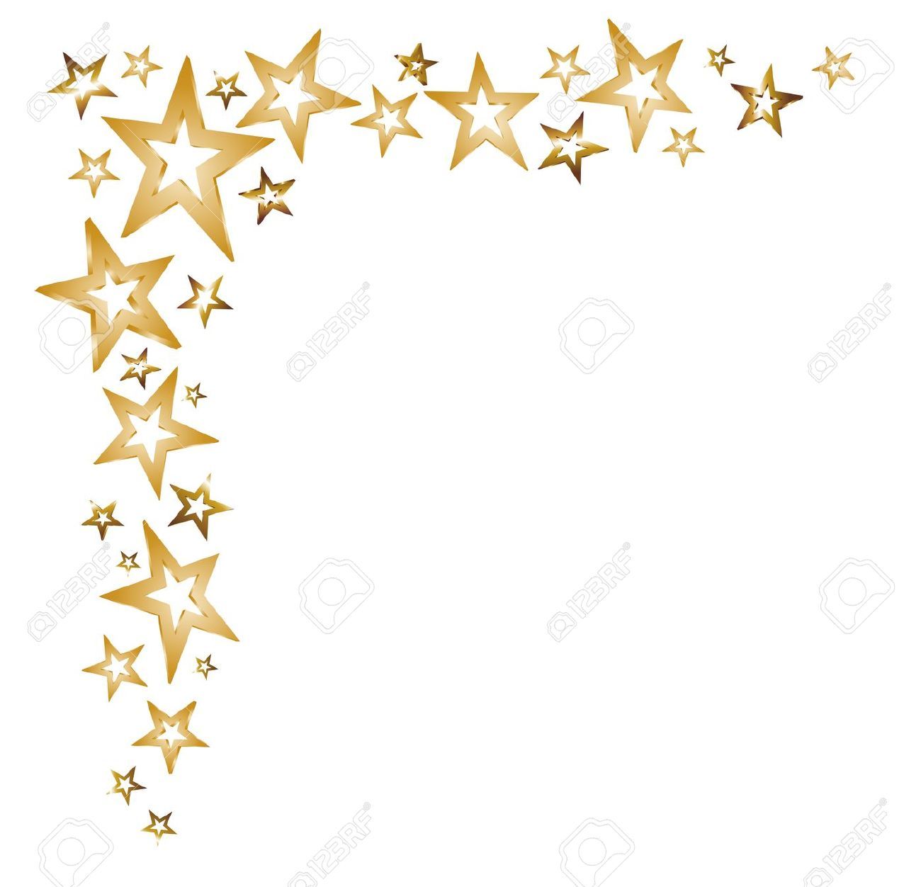 Gold shooting star clipart