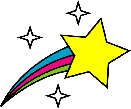 shooting star clipart outline