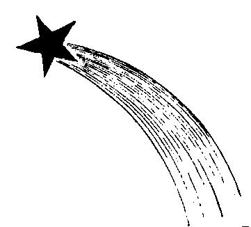 shooting star clipart outline