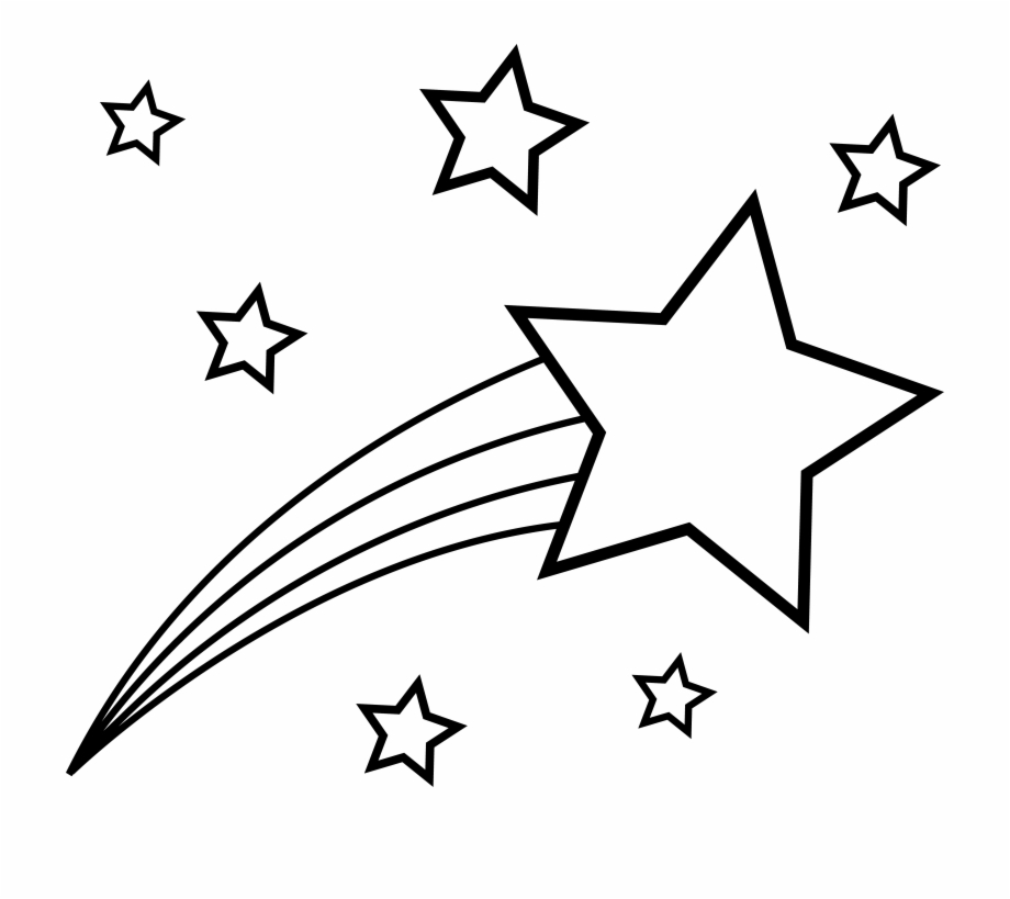 Picture Library Download Shooting Star Outline To Color