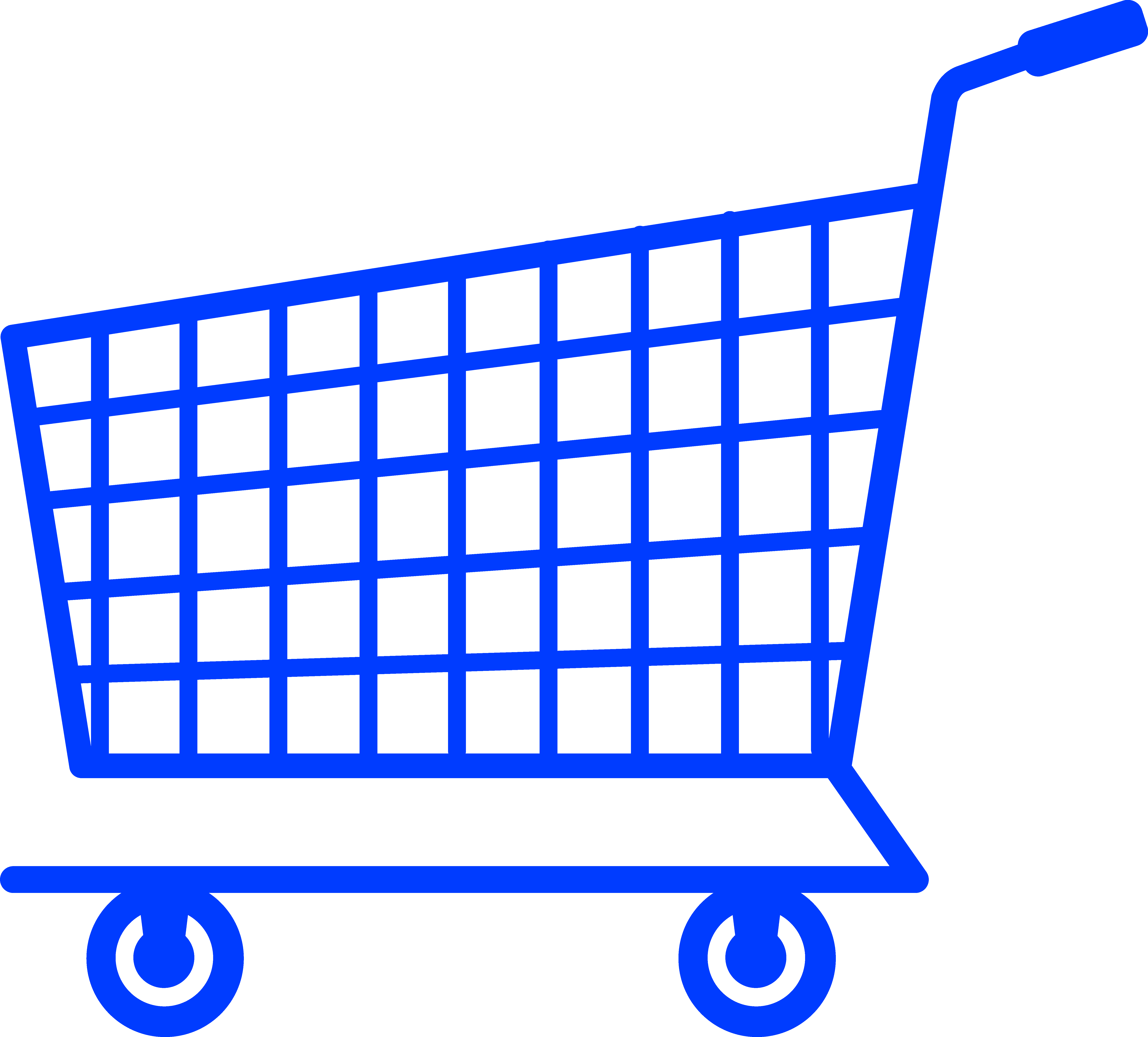shopping cart clipart blue