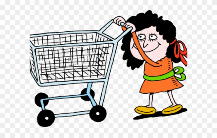 shopping cart clipart cartoon