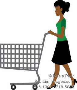 Woman Shopping Clipart